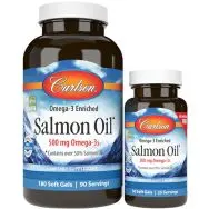 Carlson Labs, Aceite de Salmón Noruego, 250mg, 180+50 cápsulas blandas
