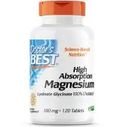 Doctor's Best, Magnesio de alta absorción, 120 comprimidos