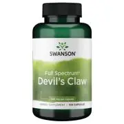 Swanson, Garra del diablo de espectro completo, 500 mg, 100 cápsulas