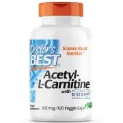 Doctor's Best, Acetil-L-Carnitina con Biosint, 500 mg, 120 cápsulas