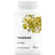 Thorne Research, Vitamina D3, Depot, 5000IU, 60 cápsulas