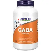 Now Foods, GABA, 500 mg, 200 cápsulas vegetales