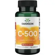 Swanson, C-500 - Vitamina C con Escaramujo, 500mg, 100 cápsulas