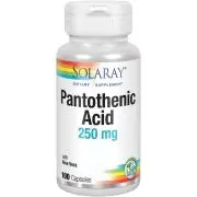 Solaray, ácido pantoténico, 250 mg, 100 cápsulas