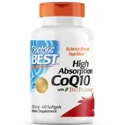 Doctor's Best, CoQ10 de alta absorción con bioperina, 100 mg, 60 cápsulas blandas