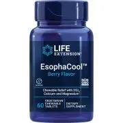 Life Extension, EsophaCool, sabor baya, 60 comprimidos masticables