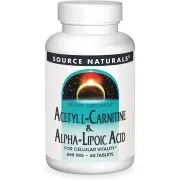 Source Naturals, Acetil-L-Carnitina & Ácido Alfa-Lipoico, 650mg, 60 Tabletas Veg. | Oferta especial