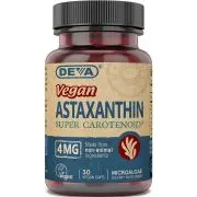 Deva, Astaxantina vegana, 4 mg, 30 cápsulas veganas