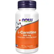 Now Foods, Carnitina, 500 mg, 60 cápsulas