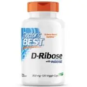 Doctor's Best, D-Ribosa, 850 mg, 120 cápsulas