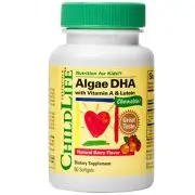 ChildLife Essentials, DHA de algas con vitamina A y luteína, 60 cápsulas blandas