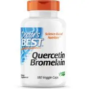 Doctor's Best, Quercetina, Bromelina, 180 cápsulas vegetales