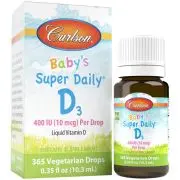 Carlson Labs, Super Daily D3 para Bebé, 400IU, 10.3ml