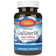 Carlson Labs, Aceite de hígado de bacalao, 1000 mg, 250 cápsulas blandas