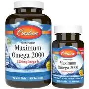 Carlson Labs, Maximum Omega 2000, 2000mg, 90+30 cápsulas blandas