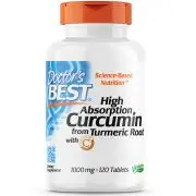 Doctor's Best, Curcumina de alta absorción, 1000 mg, 120 comprimidos