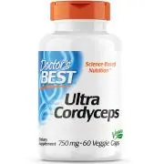 Doctor's Best, Ultra Cordyceps, 750 mg, 60 cápsulas vegetales