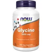 Now Foods, Glicina, 1000 mg, 100 cápsulas