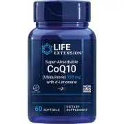 Life Extension, CoQ10 superabsorbible, 100 mg, 60 cápsulas blandas