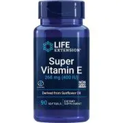 Life Extension, Super Vitamina E, 400IU, 90 cápsulas blandas