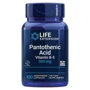 Life Extension, Ácido pantoténico, 500 mg, 100 cápsulas