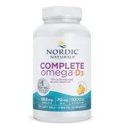 Nordic Naturals, Omega-D3 completo, limón, 120 cápsulas blandas