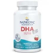 Nordic Naturals, DHA Xtra, 1660mg Omega-3, Fresa, 60 cápsulas blandas