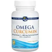 Nordic Naturals, Omega Curcumin, 1200mg de omega-3 más 400mg de curcumina optimizada, 60 cápsulas blandas