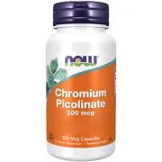 Now Foods, Picolinato de cromo, 200mcg, 100 cápsulas
