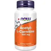 Now Foods, Acetil-L-Carnitina, 500mg, 50 cápsulas vegetales