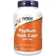 Now Foods, Cáscara de Psyllium, 500 mg, 500 cápsulas vegetales
