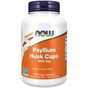 Now Foods, Cáscara de Psyllium, 500 mg, 200 cápsulas vegetales