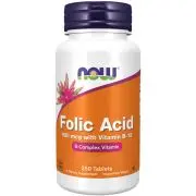 Now Foods, Ácido fólico, 800mcg, 250 comprimidos