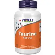 Now Foods, Taurina, 500 mg, 100 cápsulas vegetales