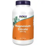 Now Foods, Citrato de magnesio, 200 mg, 250 comprimidos veganos