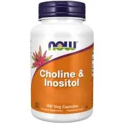 Now Foods, Colina e Inositol, 500mg, 100 cápsulas