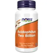 Now Foods, Acidophilus Two Billion, 100 cápsulas vegetales