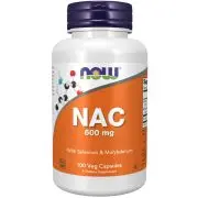 Now Foods, NAC, 600 mg, 100 cápsulas vegetales