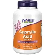 Now Foods, Ácido caprílico, 600 mg, 100 cápsulas blandas