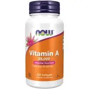 Now Foods, Vitamina A Depot, 25.000 UI, 250 cápsulas blandas