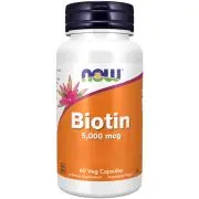 Now Foods, Biotina, 5000mcg, 60 cápsulas