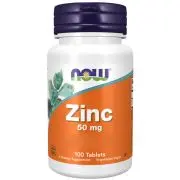 Now Foods, Gluconato de zinc, 50 mg, 100 comprimidos