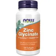 Now Foods, Glicinato de zinc, 30 mg, 120 cápsulas blandas