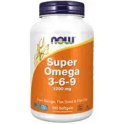 Now Foods, Super Omega 3-6-9, 1200 mg, 180 cápsulas blandas