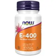 Now Foods, Vitamina E-400IU con tocoferoles mixtos, 50 cápsulas blandas