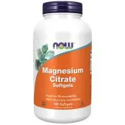 Now Foods, Citrato de magnesio, 180 cápsulas blandas