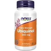 Now Foods, Ubiquinol, 200 mg, 60 cápsulas blandas