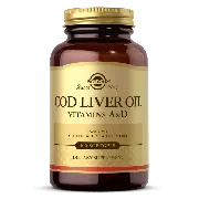 Solgar, Aceite de hígado de bacalao, Vitamina A y D, 100 cápsulas blandas