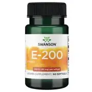 Swanson, Vitamin E, 200IU (90mg), 60