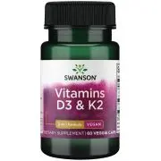 Swanson, Vitamina D3 & K2, 2.000 UI & 75mcg, 60 cápsulas